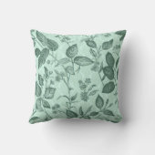 緑の植物模様 クッション (裏面)