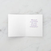 緑の植物紫 サンキューカード (内部)