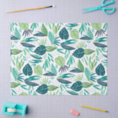 緑の植物葉のパターン 薄葉紙 (クラフト)