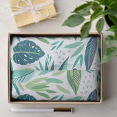 緑の植物葉のパターン 薄葉紙 (ギフト)