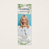 緑の植物記念葬式ブックマーク (正面)