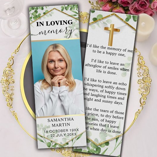 緑の植物記念葬式ブックマーク