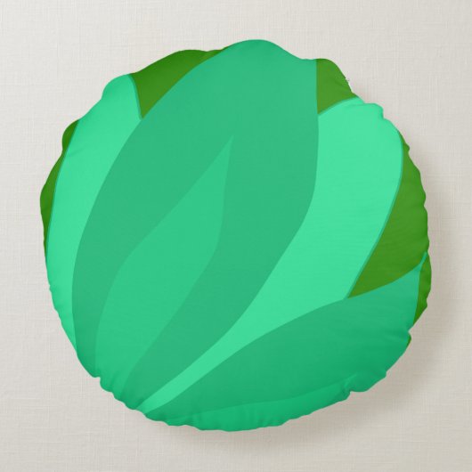 緑の植物 ラウンドクッション (裏面)