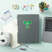 緑の植物T文字自然環境 シール (iPadカバー)