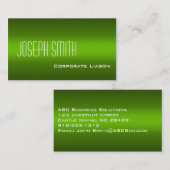 緑の標準ビジネスモダンカードの色合い 名刺 (正面/裏面)