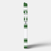 緑の横ストライプ線モノグラム Case-Mate iPhoneケース (裏面 / 左)