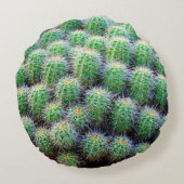 緑の樽型サボテン ラウンドクッション (裏面)