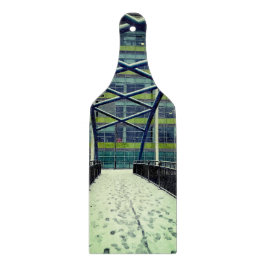 緑の橋、雪の中 カッティングボード