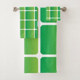 緑の正方形 バスタオルセット