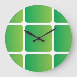 緑の正方形 ラージ壁時計