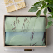 緑の正面葉の月明け夜空 薄葉紙 (ギフト)