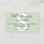 緑の歯を白くするアフターケアのヒント 名刺 (正面)