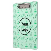 緑の歯医者のパターン クリップボード (左)