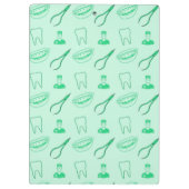 緑の歯医者のパターン クリップボード (裏面)