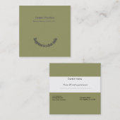 緑の歯科医のスマイルのタイポグラフィの上で曲げられる 予約カード (正面/裏面)