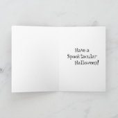 緑の気色悪いくものハッピーハローウィンカード カード (内部)