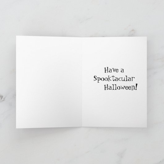 緑の気色悪いくものハッピーハローウィンカード カード (内部)