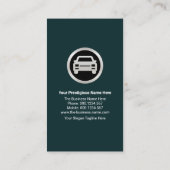 緑の水が青いタブの洗車の車場 名刺 (裏面)