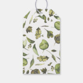 緑の水のモダン色素朴結婚の ギフトタグ (裏面)