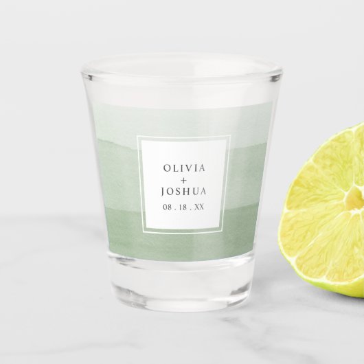 緑の水の結婚色 ショットグラス (正面)