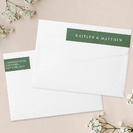 緑の水の結婚色 ラップアラウンドラベル