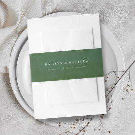 緑の水の結婚色 招待状ベリーバンド