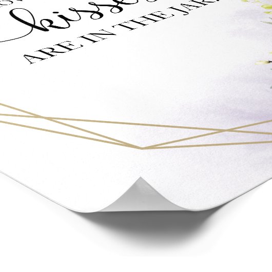 緑の水の色どのように多くのキスが署名 ポスター (角)