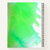 緑の水の色のクリエイティブライフ見積 ノートブック (裏面)