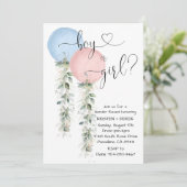 緑の水の色のバルーン性別が侵入者を明らかにする 招待状 (スタンド正面)