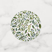 緑の水の色の季節の枝と果実 コンフェッティ (スモール正面)