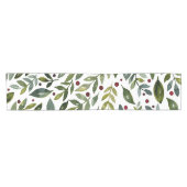 緑の水の色の季節の枝と果実 ショートテーブルランナー (横)