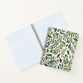 緑の水の色の季節の枝と果実 ノートブック (内部)