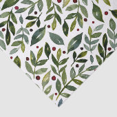 緑の水の色の季節の枝と果実 薄葉紙 (詳細)