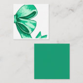 緑の水の色の弓エンクロージャカード ノートカード (正面/裏面)