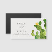 緑の水の色の砂漠サボテンの日付を保存 (正面/裏面)