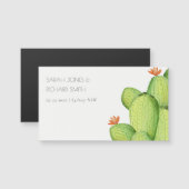 緑の水の色の砂漠サボテンの日付を保存 (正面/裏面)