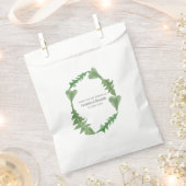 緑の水の色の結婚葉 フェイバーバッグ (クリップ留めされた状態)