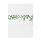 緑の水の色の結婚葉 招待状ベリーバンド (裏面例)