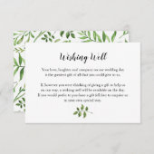 緑の水の色の緑葉の願い エンクロージャーカード (正面/裏面)