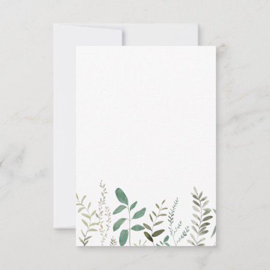 緑の水の色の聖十字架 サンキューカード (裏面)