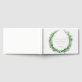 緑の水の色の草の結婚セージ緑 ゲストブック (全面)