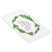 緑の水の色の葉の日付を保存 マグネット (右側)