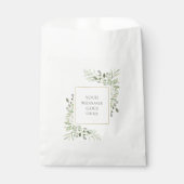 緑の水の色の葉パーソナライズされた フェイバーバッグ (正面)