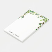 緑の水の色の離れフローラドレープリースノート ポストイット (アングル)