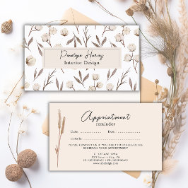 緑の水の色ピンクモダンアポイントメントカード 名刺