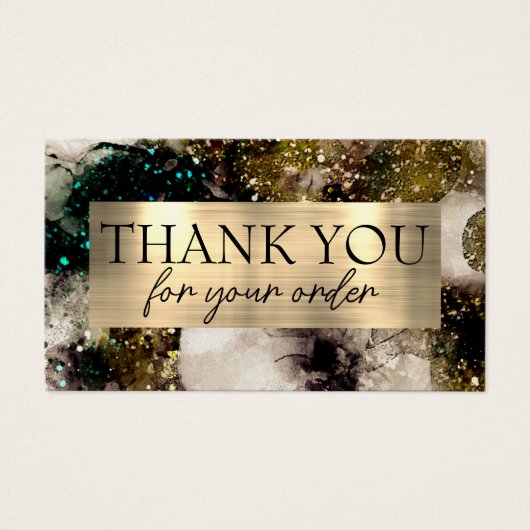 緑の水の色感謝していお客様の割引カード (正面)