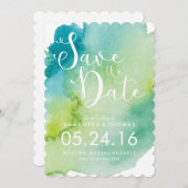 緑の水の色日付を保存 セーブザデート (正面/裏面)