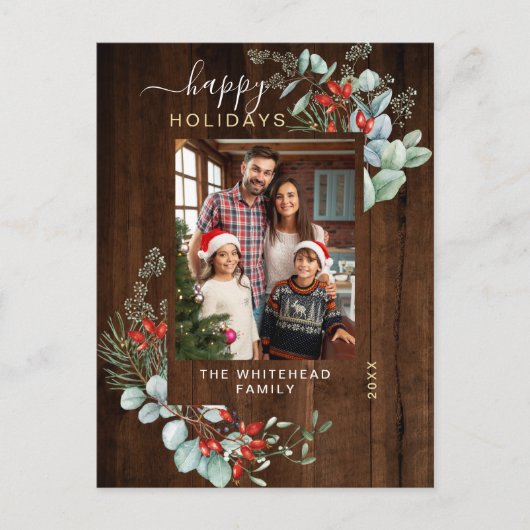 緑の水の色素朴ダークウッド シーズンポストカード (正面)