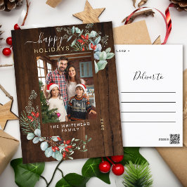 緑の水の色素朴ダークウッド シーズンポストカード