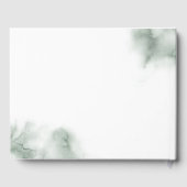 緑の水の色結婚の ゲストブック (裏面)